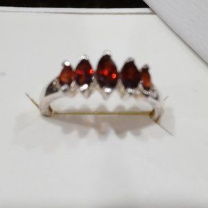 3.5 cttw NWOT Garnet 5 Stone Ring
